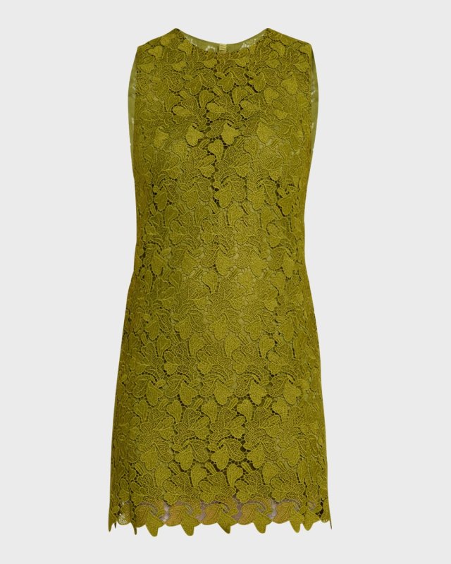 Floral Lace Sleeveless Mini Dress